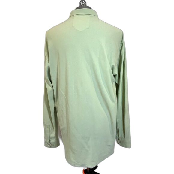 Ted Baker London Light Green Button Front Shirt Mens XL Ted/5 Nylon Blend Active - Picture 2 of 8